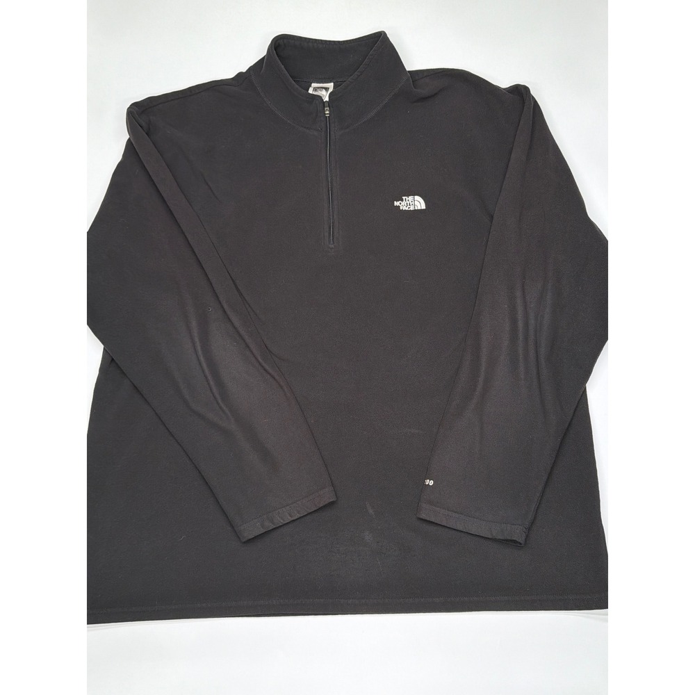 The North Face TKA 100 Fleece‎ Pullover Jacket Men's XXL Black Half Zip